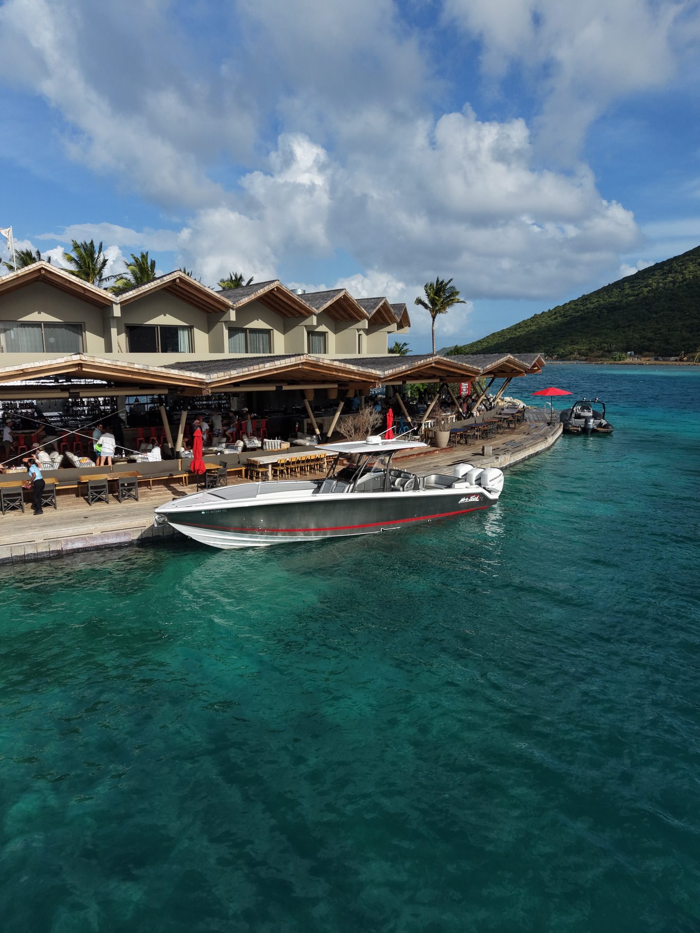 The Lusso docked at Red Hook, St. Thomas